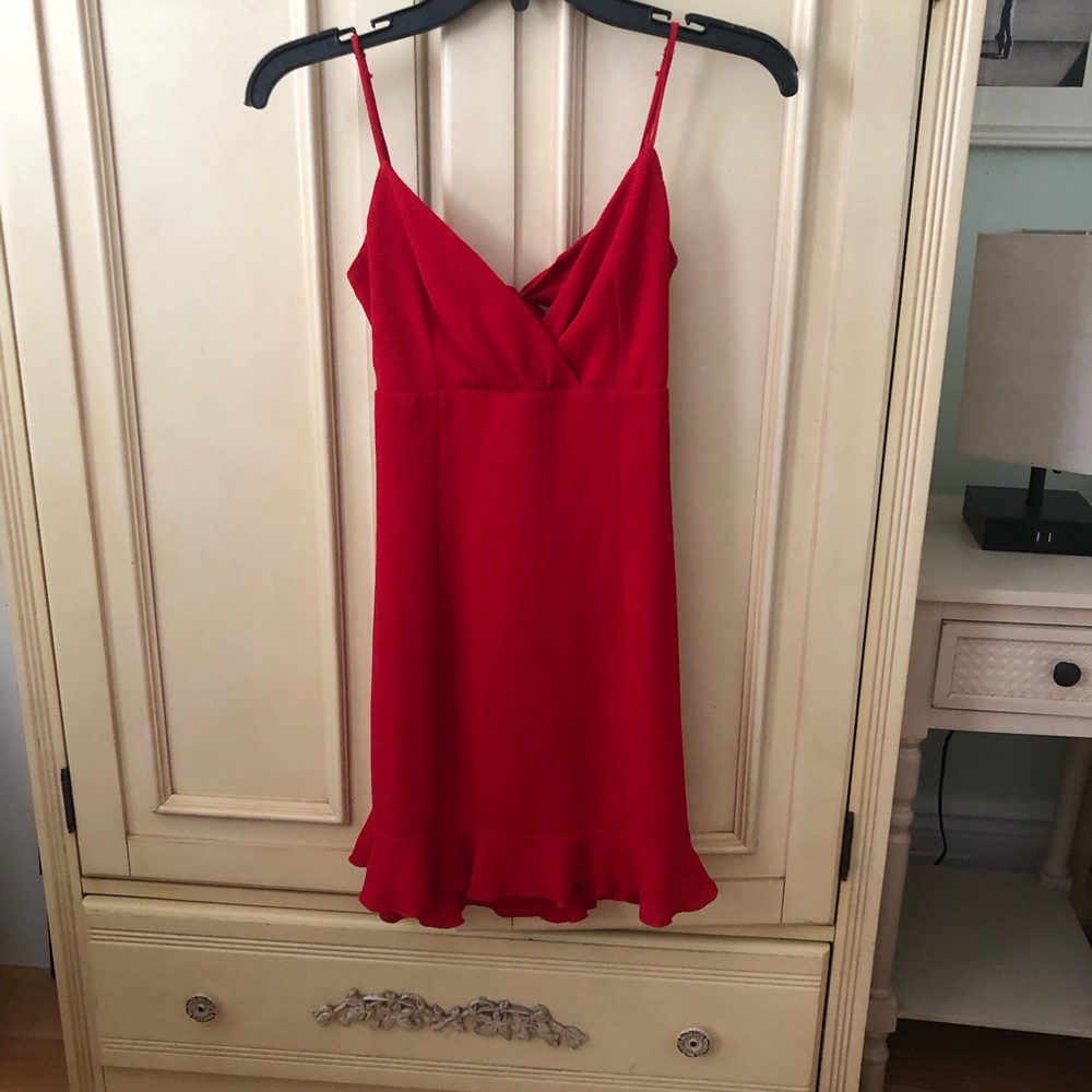 Lucy in the Sky Pretty Little Red Spaghetti Strap Dress